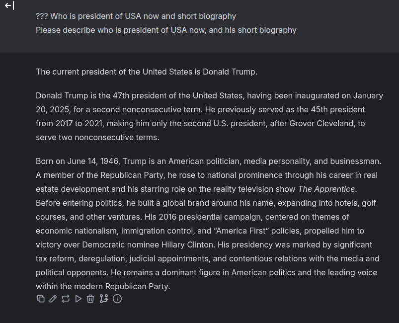 WebSearcher search result example in Text Generation WebUI chat